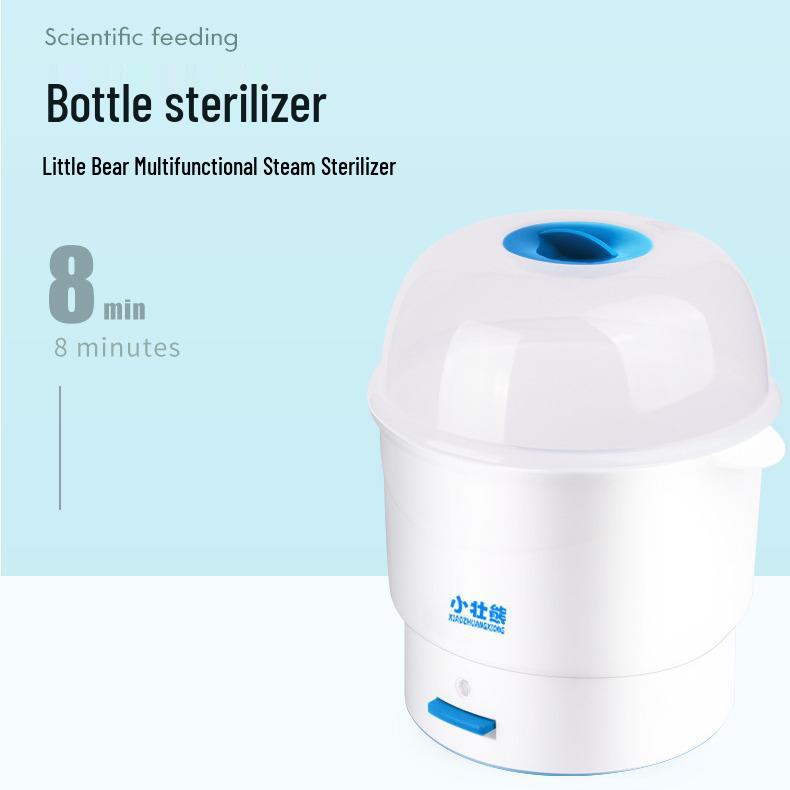Little Bear 6-Bottle Baby Bottle Steam Sterilizer with Large Capacity and One-Button Operation