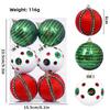 6pcs New Foam Christmas Ball Pendant Wrap Cloth 8cm Xmas Tree Charm Christmas Supplies Merry Christmas