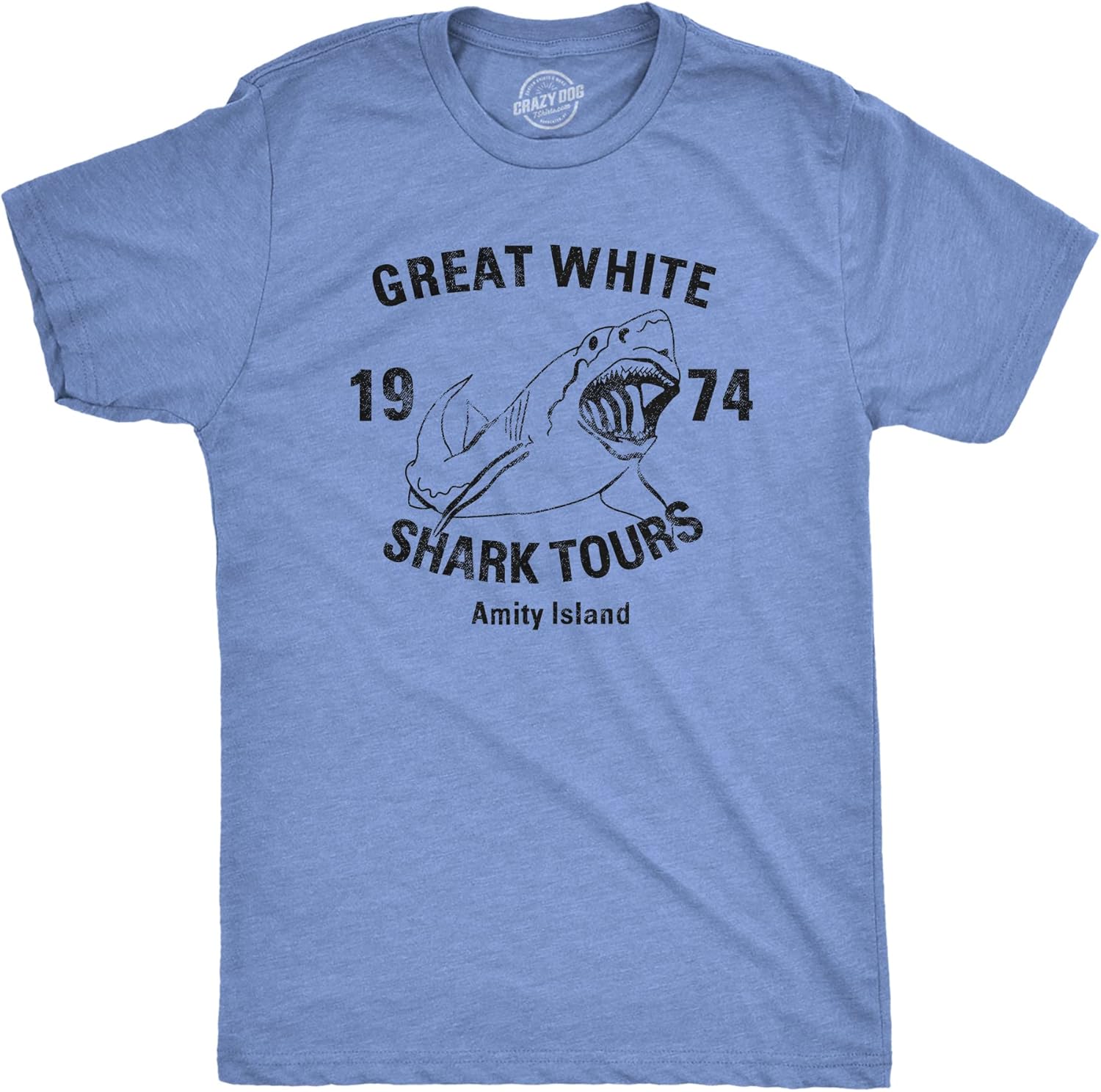 Great White Shark Tours T-Shirt Vintage Movie Boating Shirts Fishing Tees S