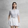 FILA Golf Series Fashion Simple Classic Retro Sports Casual Golf Versatile Comfortable Striped Polo Knit Short Sleeve Women tops A11W625410FWT