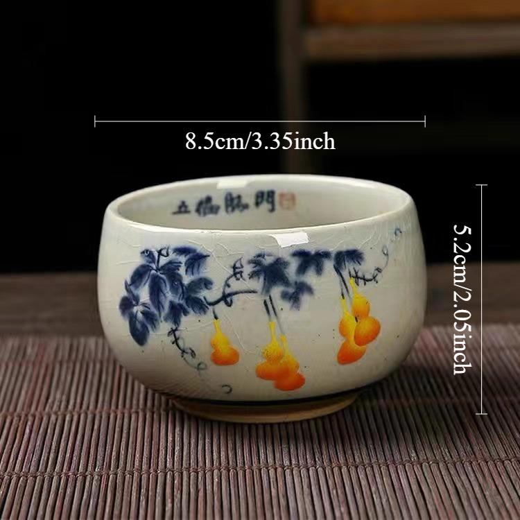

Coarse Pottery Side Handle Pot Chinese Hand-painted Teapot Gaiwan Home Kung Fu Tea Set Accessories Set Maintainable Teapot