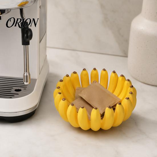 Decorative Storage Tray 3D Printed Banana-Shaped Tray, Banana Fruit Bowl Holder, Modern for Kitchen Countertop Decor Kitchen, Dining Table & Entryway,