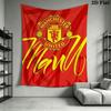 Man Utd H Wall Hanging Printed Fabric Blanket Decorative Tapestries for Bedroom Living Room Home Decor