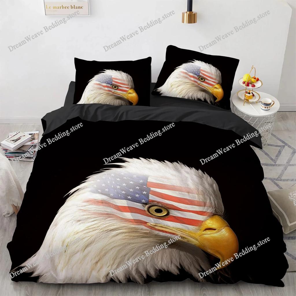 Creative American Flag Bedding Set Duvet Cover 3d Bedding Fashion Design Decoration King Duvet Cover Set Double Bed Set Bedding9