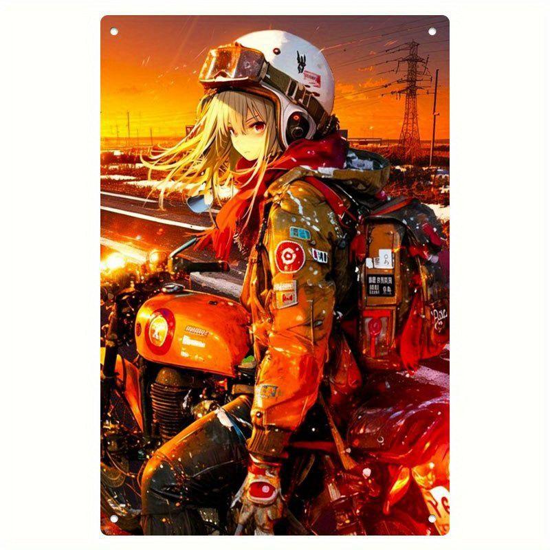Retro Metal Tin Sign Car Engines & Characters Decor for Garage Man Cave 20x30 Cm