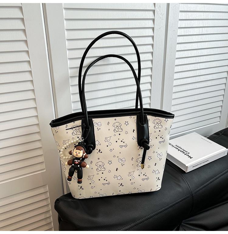 

2025 Новая Мода Универсальная Сумка-тоут с Мультяшным Щенком Женская Большая Вместимость Ручная Наплечная Сумка