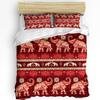 Indien Tier Elefant Blume Bettwäsche Set 3-teilig Bettbezug Kissenbezug Kinder Erwachsene Steppdeckenbezug Doppelbett-Set Heimtextil