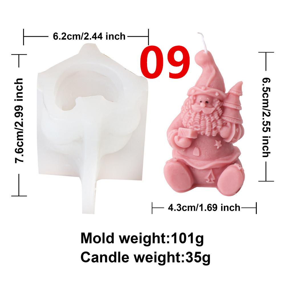 

Cute Bunny Ear Hat Santa Claus Santa Claus Snowman Silicone Candle Mold DIY Xmas Dwarf Scent SoyWax Christmas Gifts