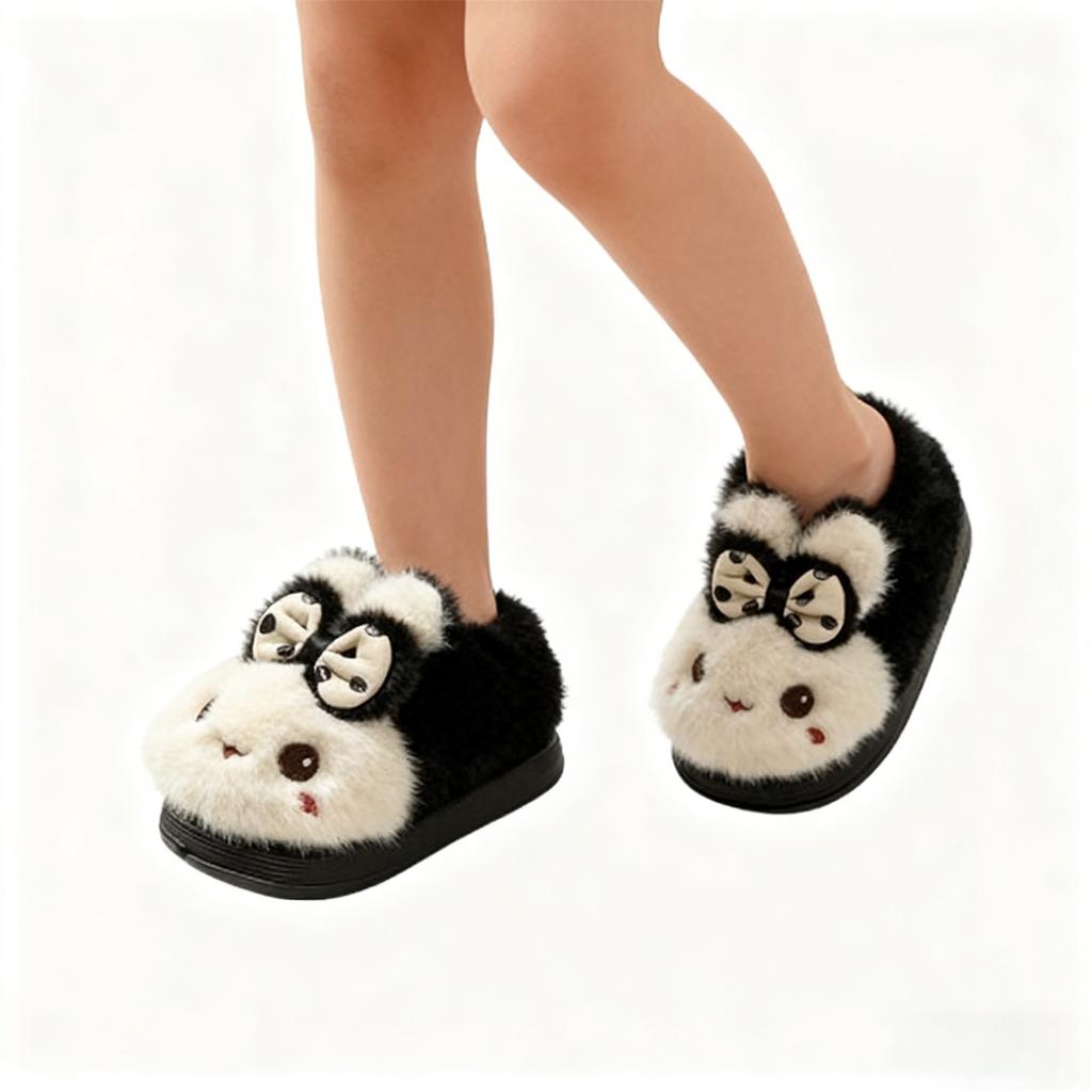 Winter Warmth Thick-Soled Fleece-Lined All- Cotton Slippers With Heel Coverage