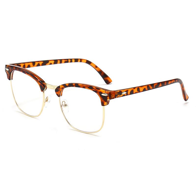 Classic Sunglasses Retro Rice Nail Half Frame Sunglasses Trendy Film Reflective Glasses Toad Glasses Sunglasses