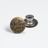 Antique Bronze Smooth Metal Tack Button for Jeans, Jackets & Dungarees with Engraving