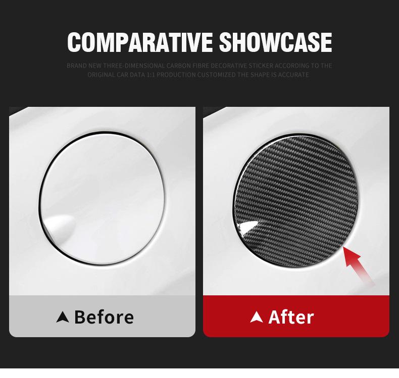 Naklejka na osłonę wlewu paliwa z włókna węglowego do Fiata 500