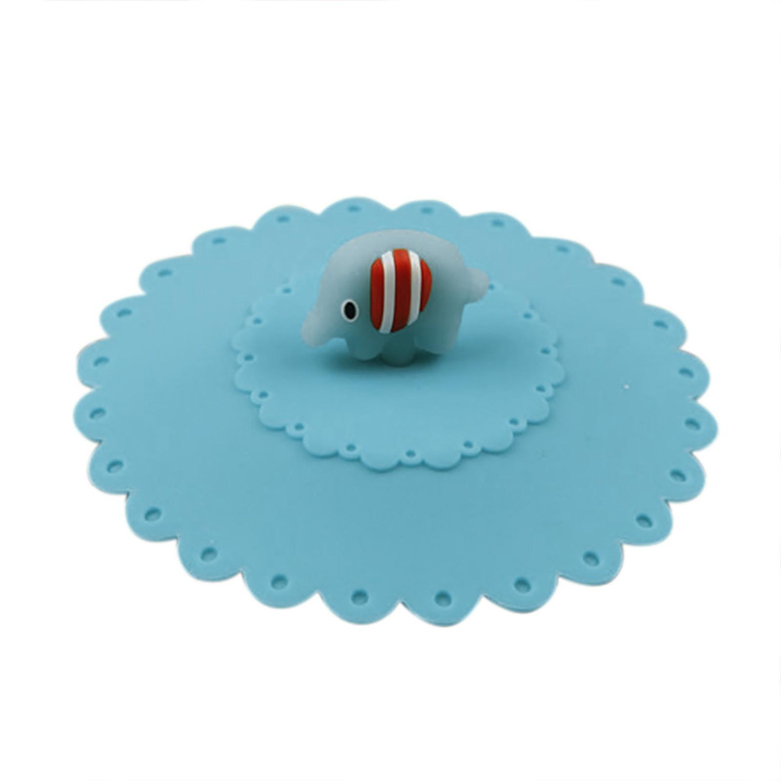 

(Никита) Горячая милая многоразовая силиконовая чашка со слоном, сделай сам, бесплатное сращивание One Size синий