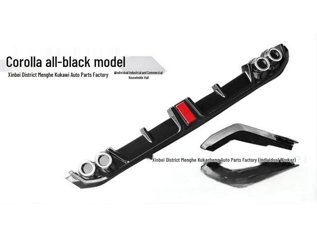 19 Corolla Rear Lip Spoiler & Bumper Anti-collision Kit for Hybrid Modification