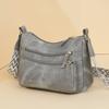 Women's Shoulder Bag Solid Color Vintage Shoulder Bag Large Capacity Commuter Crossbody Bag