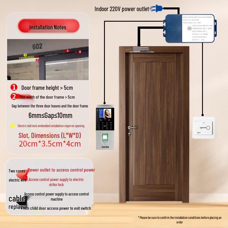 ZUCON F19 All-in-One Face & Fingerprint Access Control System CN plug (adapter included)