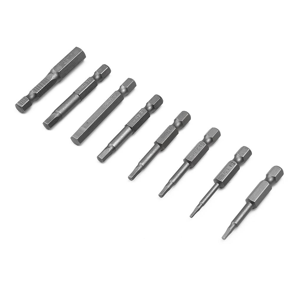 50mm Magnetic Hexagon Screwdriver Bit Alloy Steel 1/4" Hex Shank Screwdriver Screw Driver Impact-Driver Drill Hand Tools