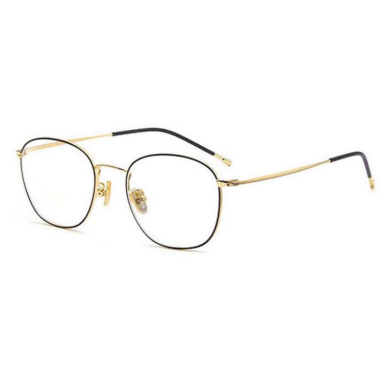 Metal Anti-Blue Light Computer Glasses Women Men 1.56 Aspherical Myopia Lens Prescription Eyeglasses 0 -0.5 -0.75 -1.0 To -6.0