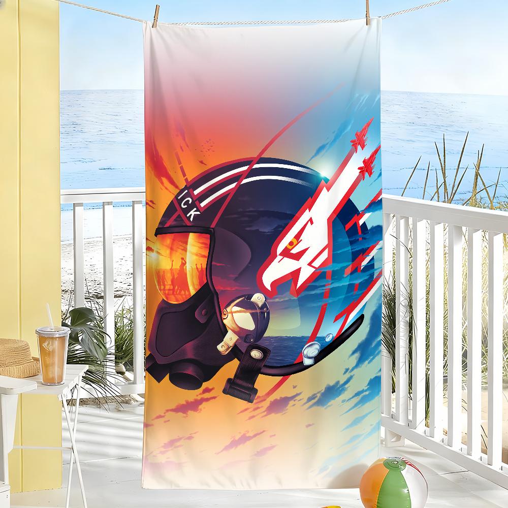 

Classic Film Top Gun Cool Towel Soft Pool Gift For Travel Gym Shower Camping Quick Dry Sports Large Beach Towels W30*H60(CM)