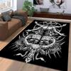 "Dark Occult Illustration Carpet with Baphomet Design and Mystical Symbolic Art" Suitable for use as an anti-slip    for    room and bedroom sofas
