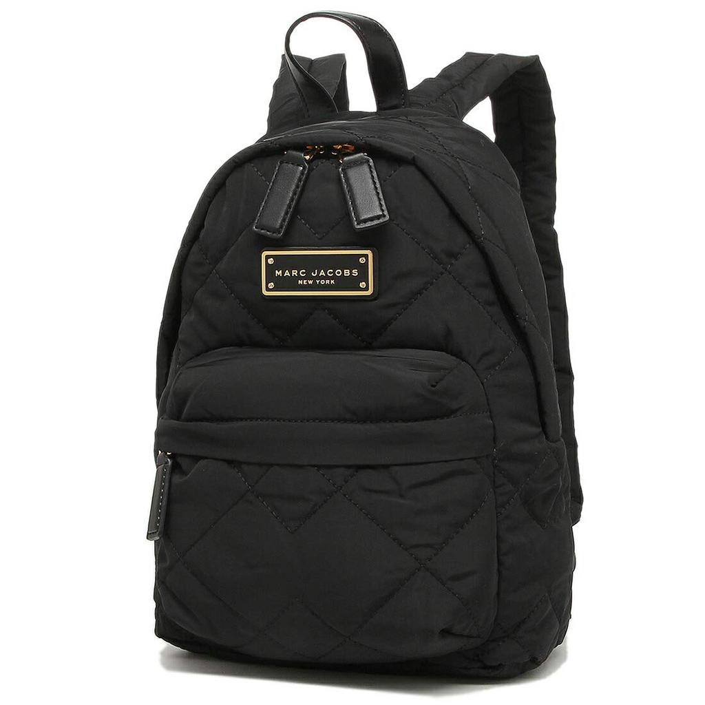 Marc Jacobs Quilted Nylon Mini Backpack Solid Color 001 (M0016679), Women's, Outlet, (1), Black.