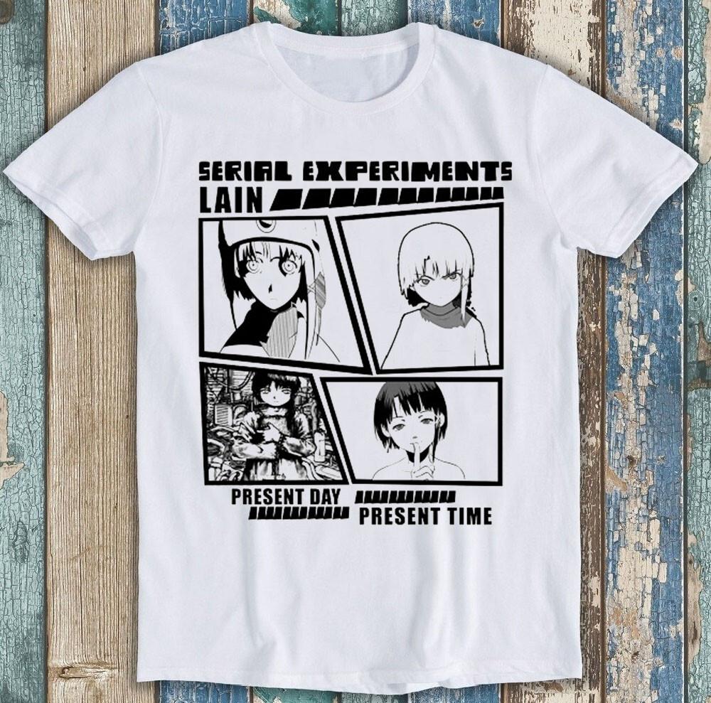

Serial Experiments Lain Present Day Time Manga Anime Funny Gift Tee T Shirt 1819 S