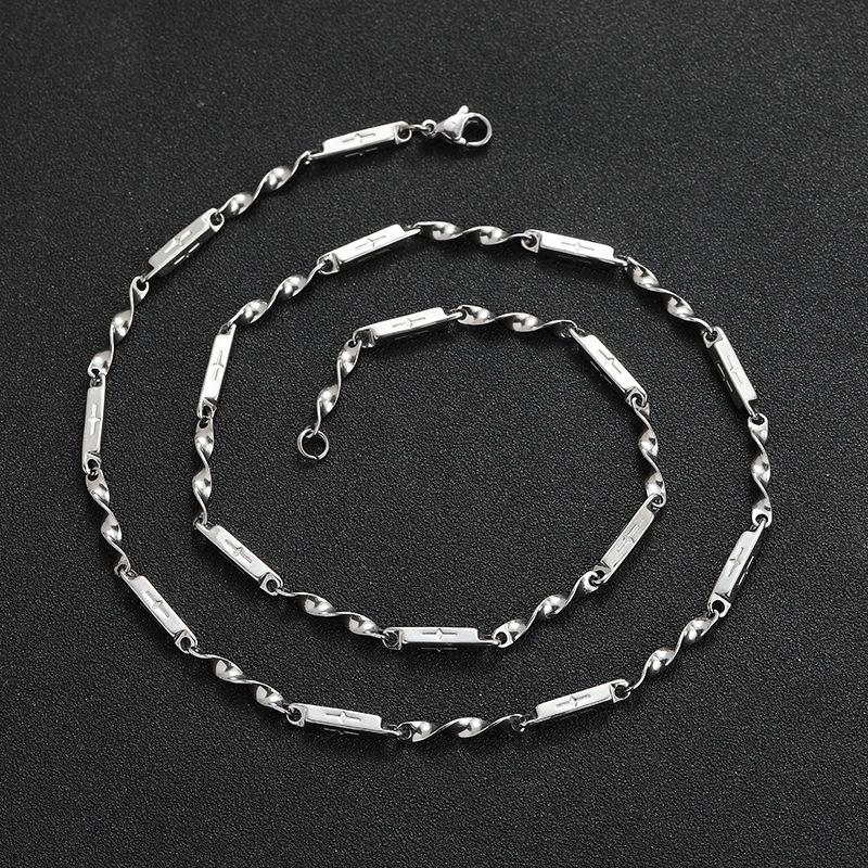 Möbius Ring Titanstahl Halskette: Unisex Halskette im kalten Stil Hip-Hop mit Nischendesign.