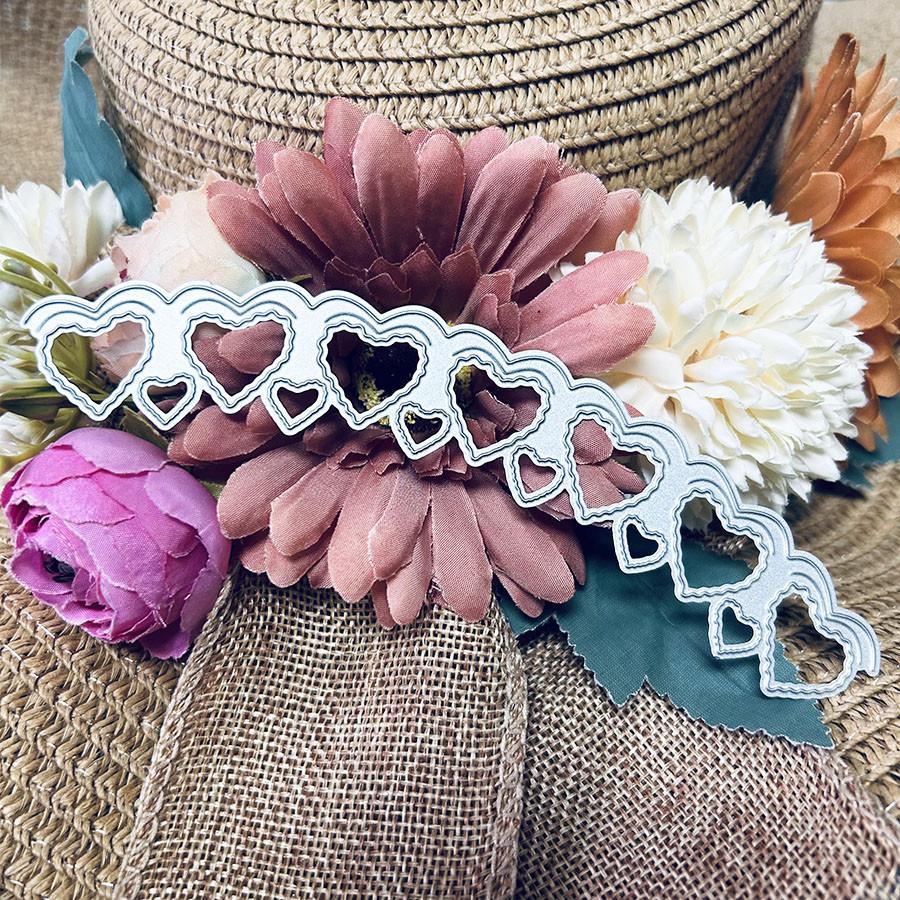 Srdíčka Kovové vyřezávací šablony Šablona pro DIY Scrapbooking Fotoalbum Embosování Papírové karty Řemesla Výřezy