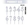 Birthday Number Candle Holders Set Reusables Digital Cake Toppers Decoration Numbers 0-9 Numeral Candle Holder