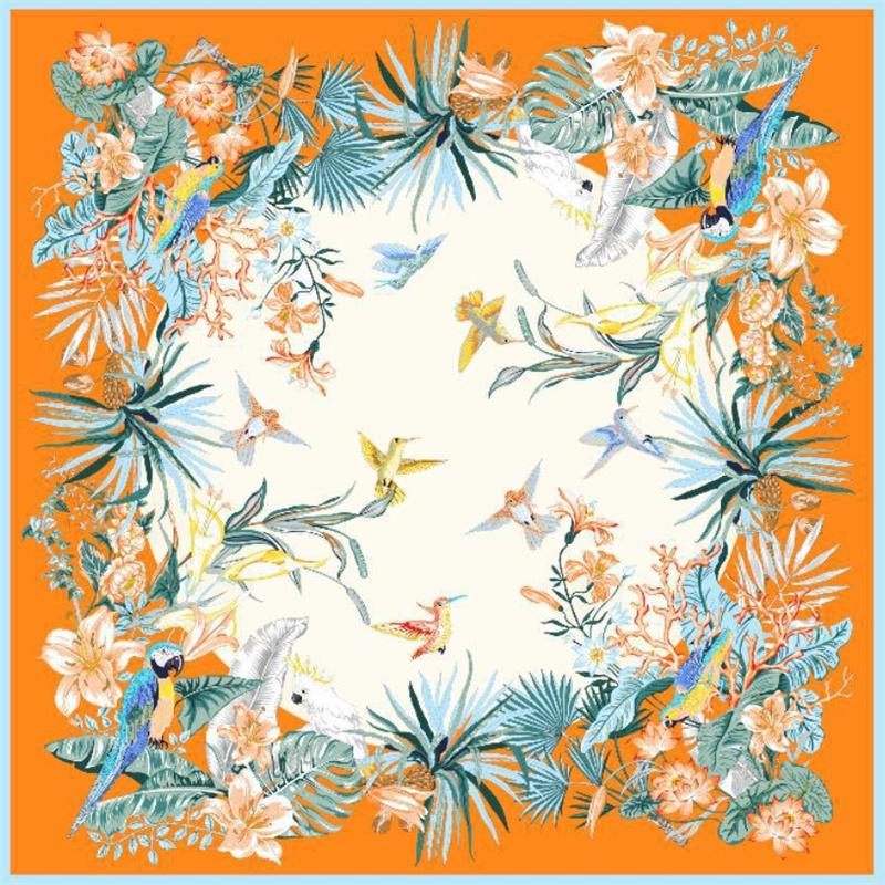 53x53cm 100% Maulbeerseide Schal Luxus Quadratisches Haarband Elegantes Kopftuch Halstuch Sonnenschutz Schal für Damen