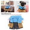 Polyester Funny Samurai Upright Pet Costume Halloween Party Cosplay Clothes Dress Up for Dog