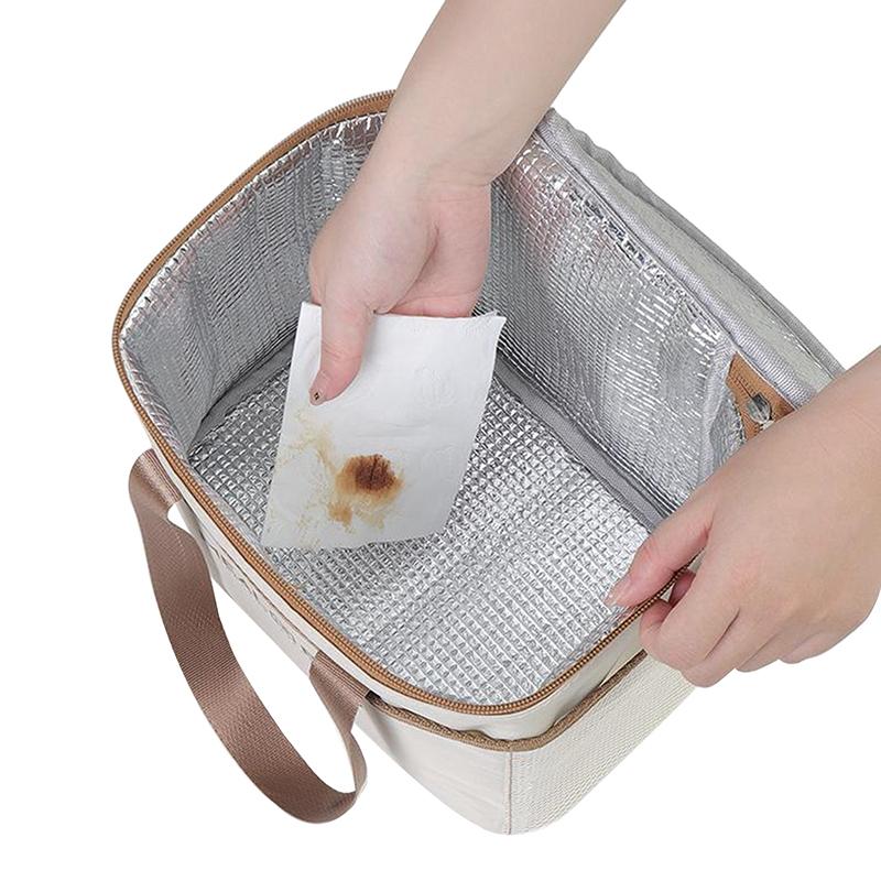 Insulated Lunch Bag Large Capacity Thermal Tote With Oxford Fabric And Aluminum Foil Leakproof Cooler For Picnic Office Travel