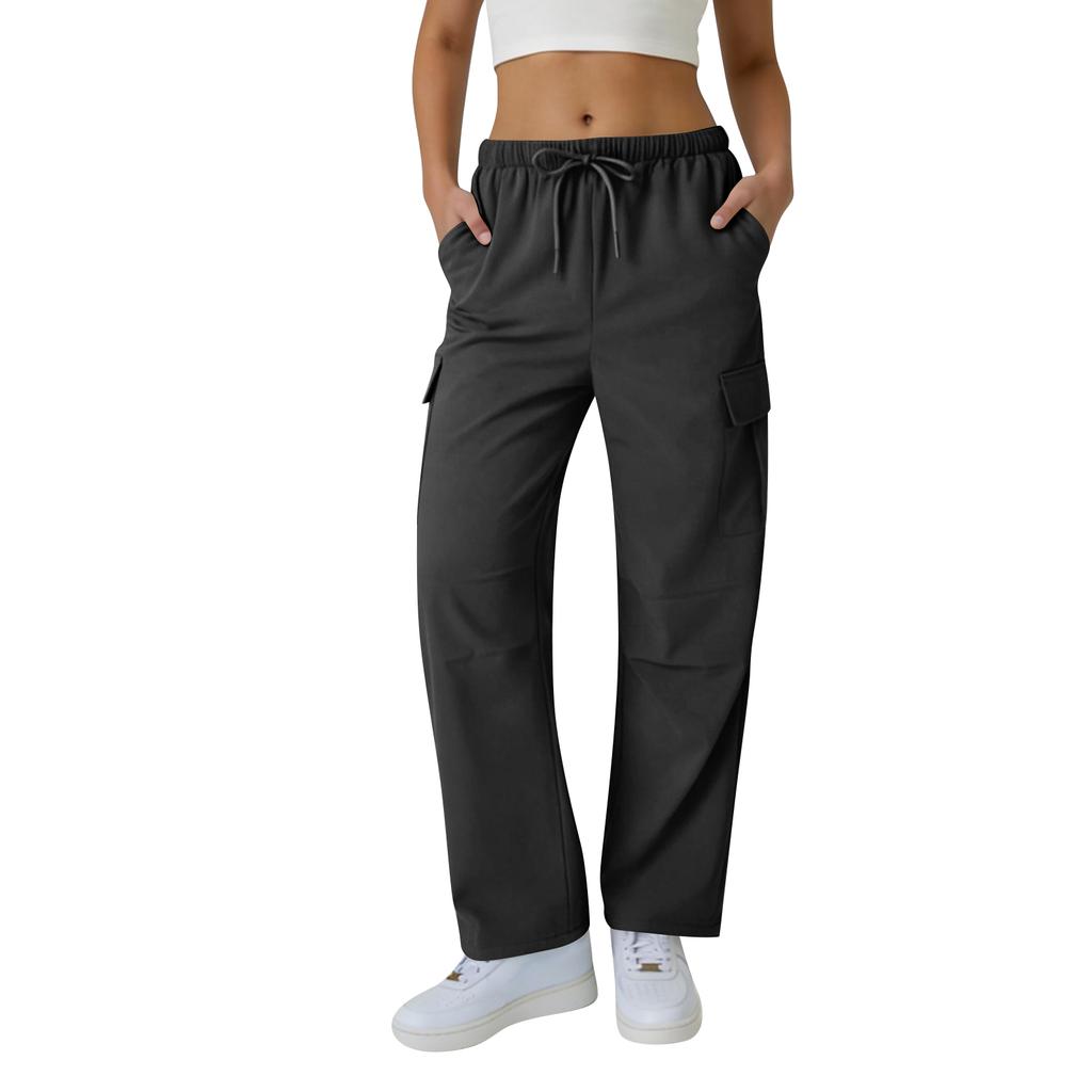 Women’s Loose Casual Pants – Quick-Dry Cargo Pants With Drawstring