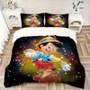 3pcs Cartoon Pinocchio Printed Bedding Set, Soft and Comfortable Quilt Cover for Bedroom, Guest Room (1 Duvet Cover + 2 Pillowcases, Pillow Core