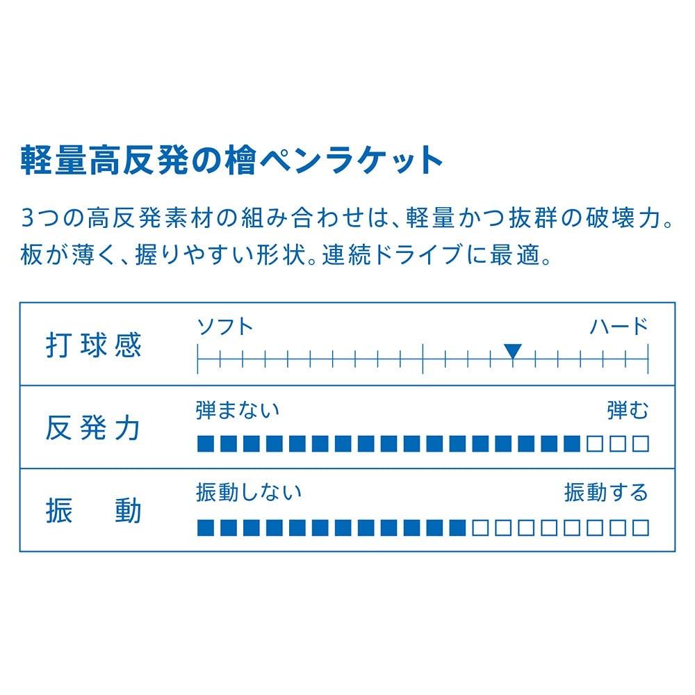 VICTAS Raquete de Tênis de Mesa HINO-CARBON Hino Carbon Attack Suporte para Caneta Japonês (Cantos arredondados) 300002