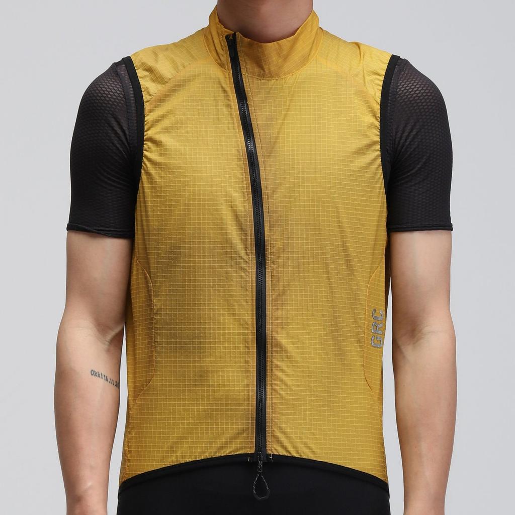 GRC Pro Team Men Lightweight Windproof Breathable Technology Sleeveless Wind Cycling Vest