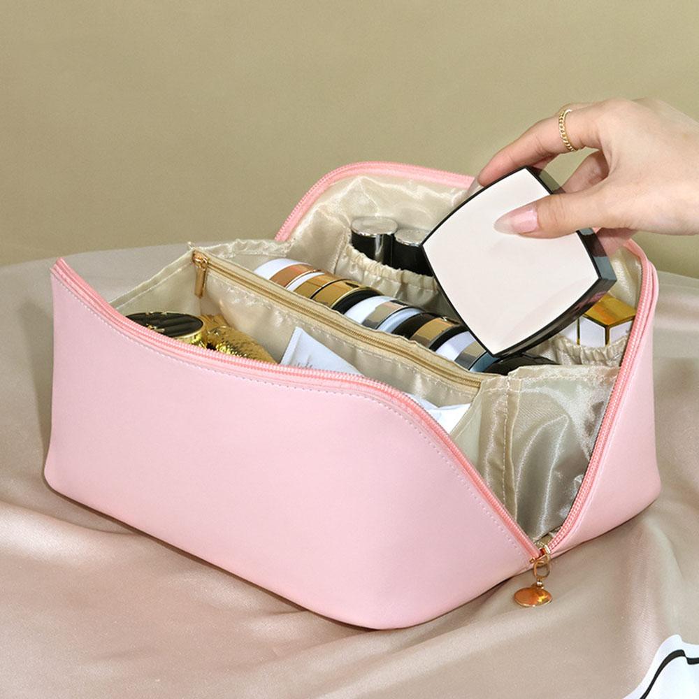 Simple Portable Travel Pillow Toiletry Bag Accordion Cosmetic Bag Multi-purpose Portable Storage Bag PU Storage Bag
