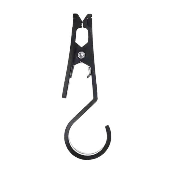4 Pezzi Clip Gancio per Tenda da Campeggio Esterna, Gancio Robusto a Forma di S con Clip, Gancio Morsetto Portatile Leggero Multifunzione