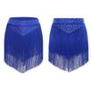 Womens Salsa Dance Costume Elastic Waist Tiered Tassel Skirt Latin Performance Competition Outfit Party Wear