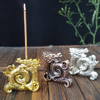 Porta incenso mini creativo retrò Drago Cinese Feng Shui Fortunato Domestico Da Interno Bruciatore di incenso a filo Artigianato Decorazione per la casa