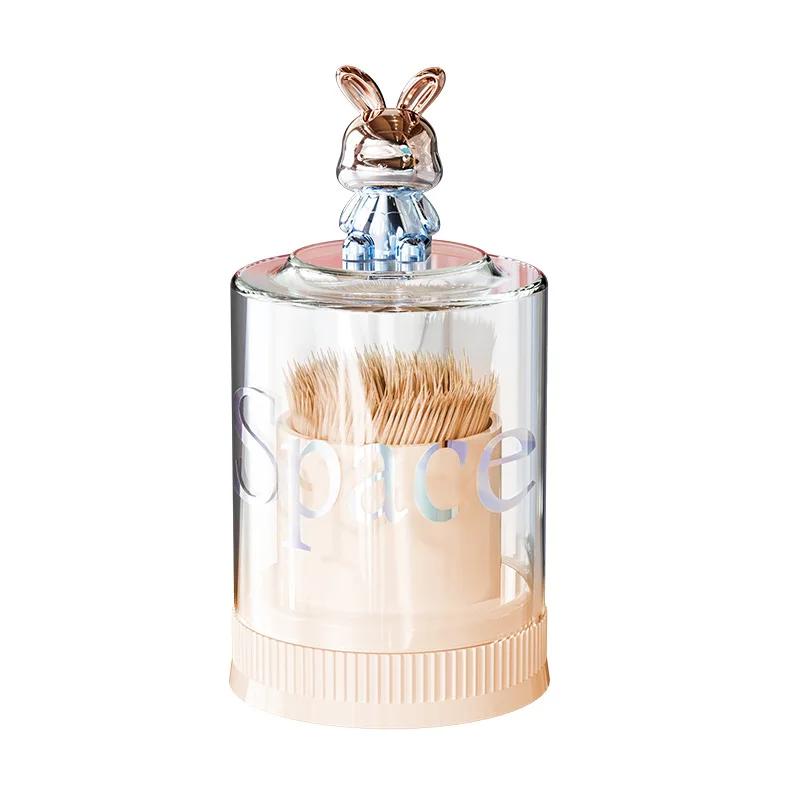 Creative Bear Toothpick Box Cotton Swab Storage Box Toothpick Holder Container Toothpick Dispenser Kitchen Storage Gadgets