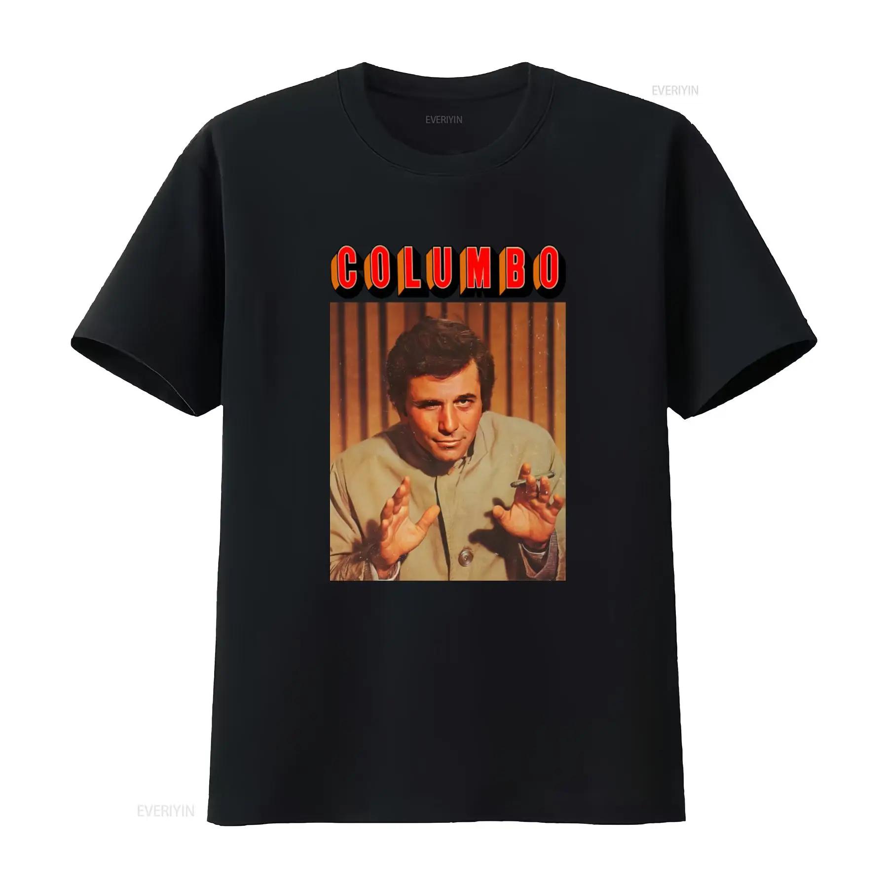 Retro Columbo Peter Falk Hands Print Men s T Shirt Vintage TV Show Inspired Fashion vintage Washed homme Top For Everyday Wear S разноцветный
