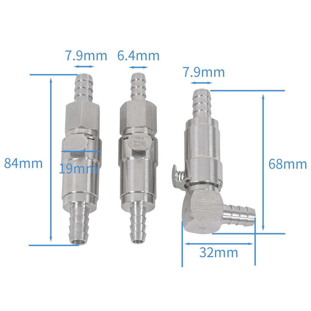 Motorcycle Quick Release 8mm 6mm Race Fuel Coupler Connector Shut-Off Valve Petrol Hose Interface Accessories
