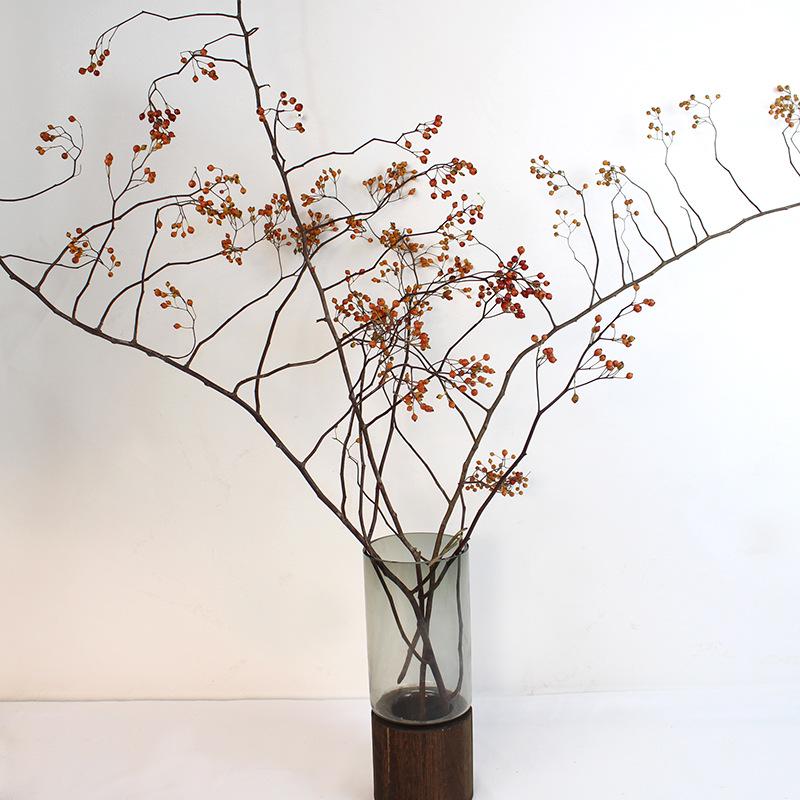Wabi-Sabi Style Mountain Preserved Flower & Dried Branch Floor Ikebana Ornament
