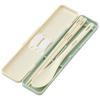 Skater Chopstick Spoon Combination Set 18cm Antibacterial Treated Lunch Box for Adults Comes with Silicone Cushion and Doesn't Make a Sound Made in Ja