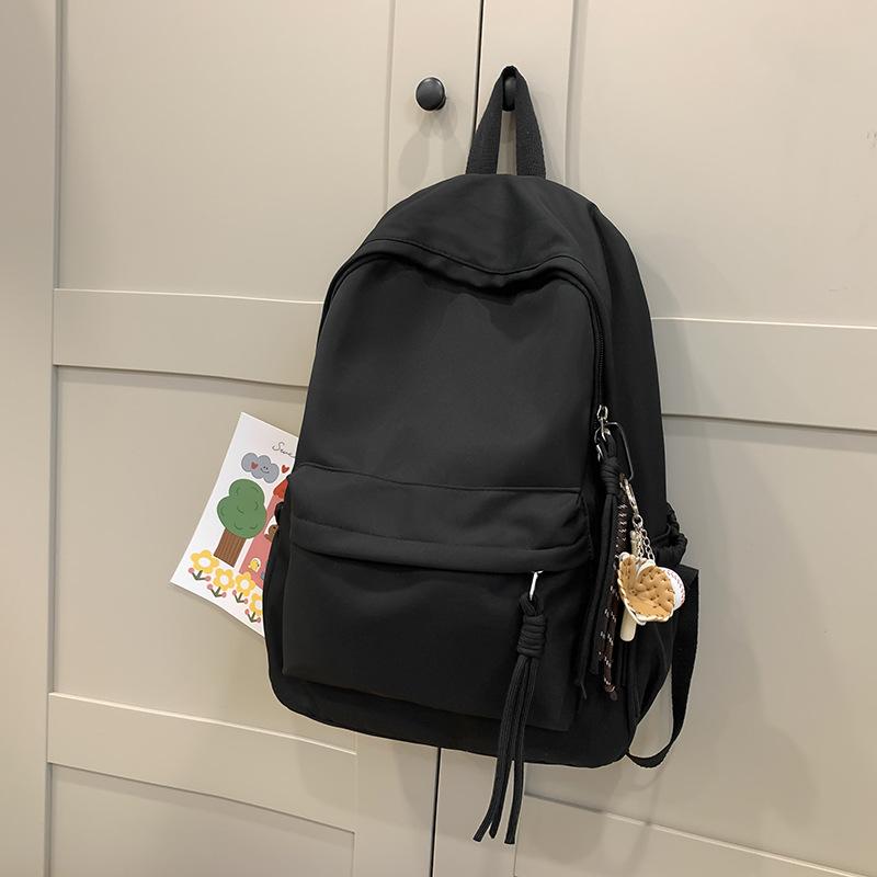 New schoolbag female college students simple large capacity junior high school students high school students backpack backpack design sense male
