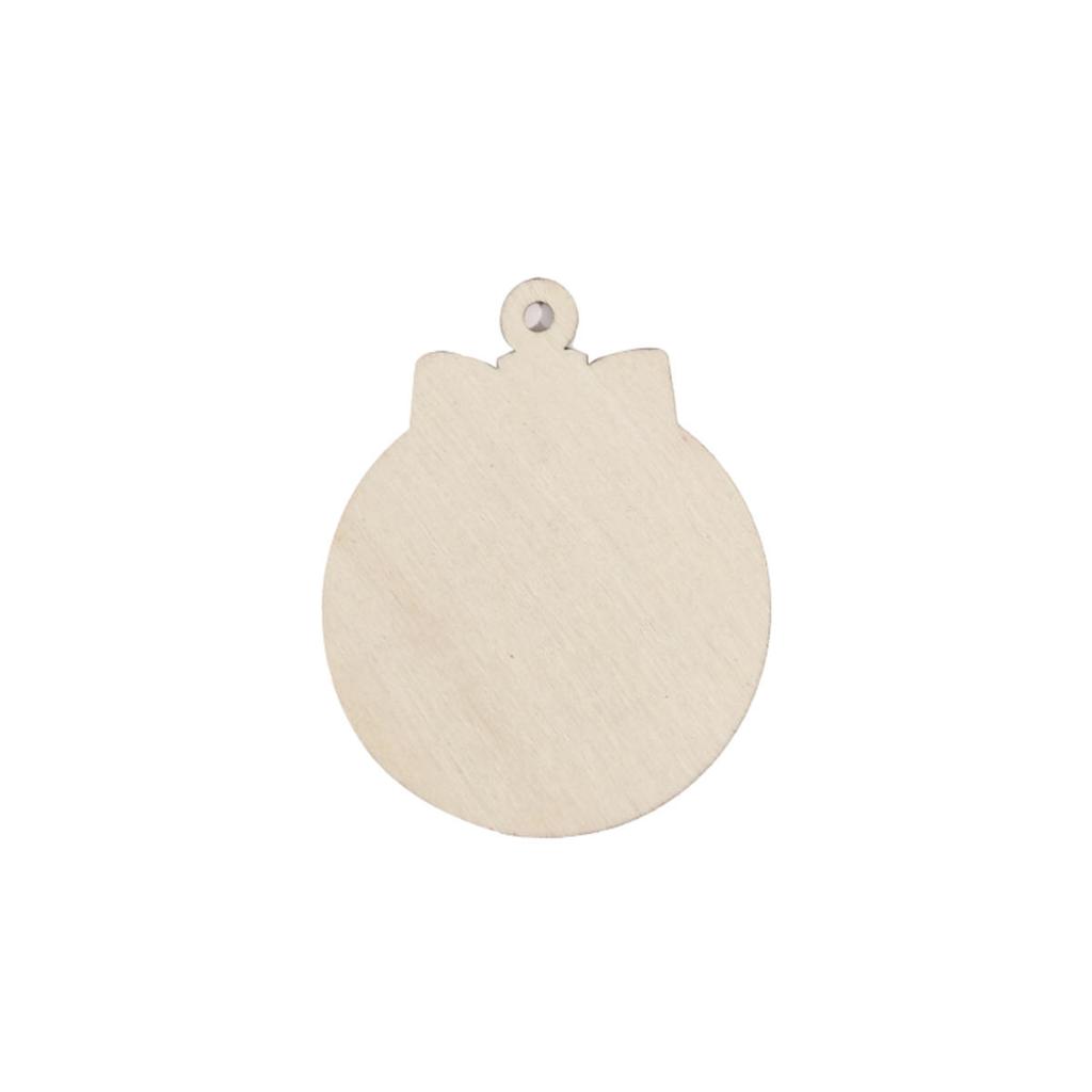 12Pcs Christmas Gift Decoration Wooden Xmas Ball Pendant Christmas Tree Hanging Home Room Decor Outdoor Accessories