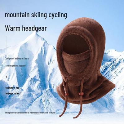 Herbst & Winter Plüschpullover Ohrenschutzmütze mit winddichtem Schalmaske