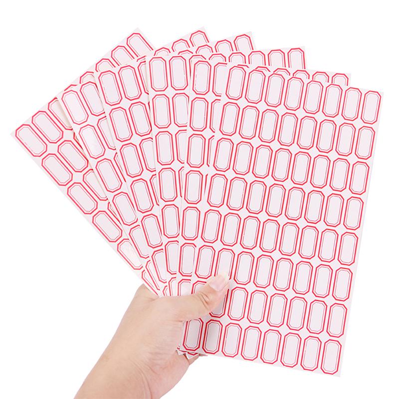 10Sheets/Pack Label Paper Self-Adhesive Stickers Name Note Price Tag Bar Sticker