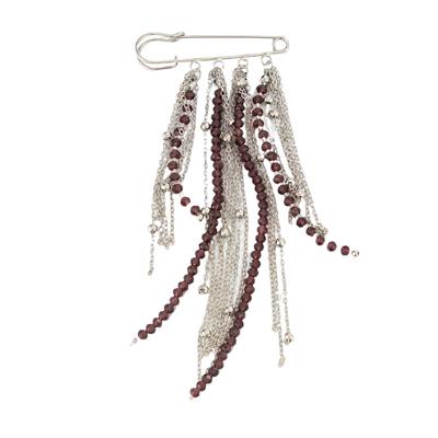 Shimmering Rhinestones Fringe Brooch Fashionable Statement Lapel Pin Accessories For Blazers And Denims